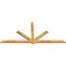 Ekena Millwork Kennewick Rough Sawn Timber Gable Bracket, Western Red Cedar, 96"W x 44"H x 2"D x 4"F, 11/12 Pitch GBW096X44X0204KEN00RWR - alternate 5